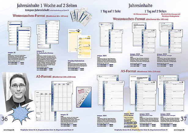 tempus Zeitplansysteme - Hauptkatalog Innenseiten von Tomm Everett